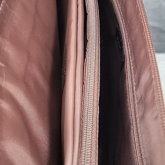 Wilson's VTG Women's Leather dark brown briefcase / Silver Hardware computer bag - Picture 7 of 9